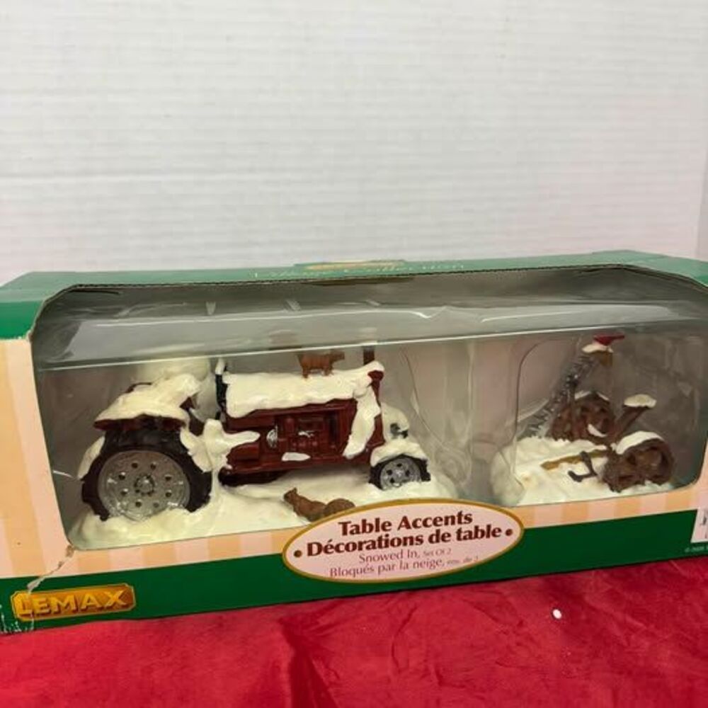 Lemax Village Collection Table Accents Snowed In Set of 2